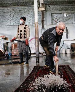 شستشوی سنتی قالی در قالیشویی ازگل 